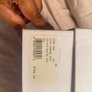 Fancy and expensive bright pink Barbie sandals